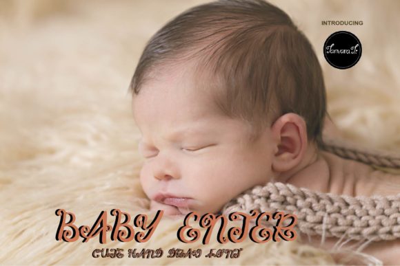 Baby Enter Font for Playful Craft Projects
