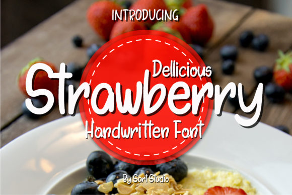 Dellicious Strawberry: A Handwritten Font for Branding