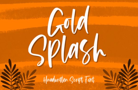 Gold Splash Font for Elegant Business Branding