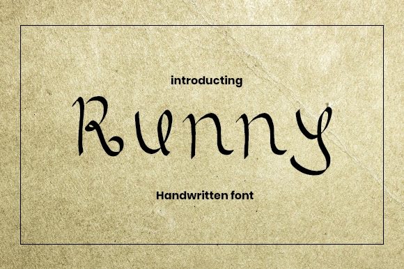 Runny: A Handwritten Font for Editorial Charm