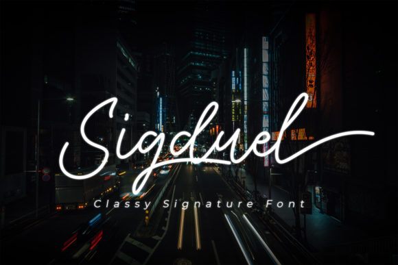 Sigduel: A Modern Script Handwritten Font for Editorial Design