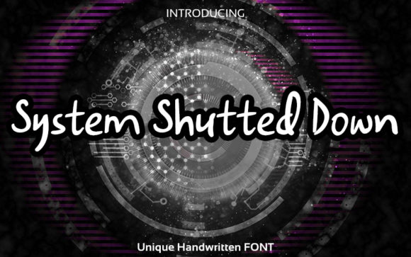 System Shutted Down Font for Bold Campaigns